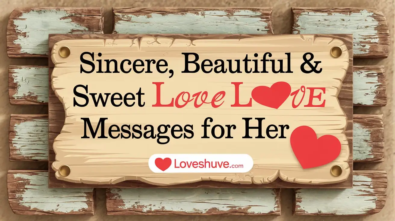 Sincere, Beautiful & Sweet Love Messages for Her