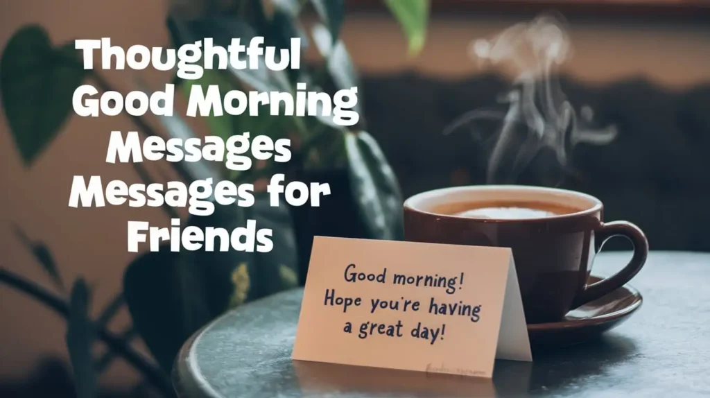 Thoughtful Good Morning Messages for Friends