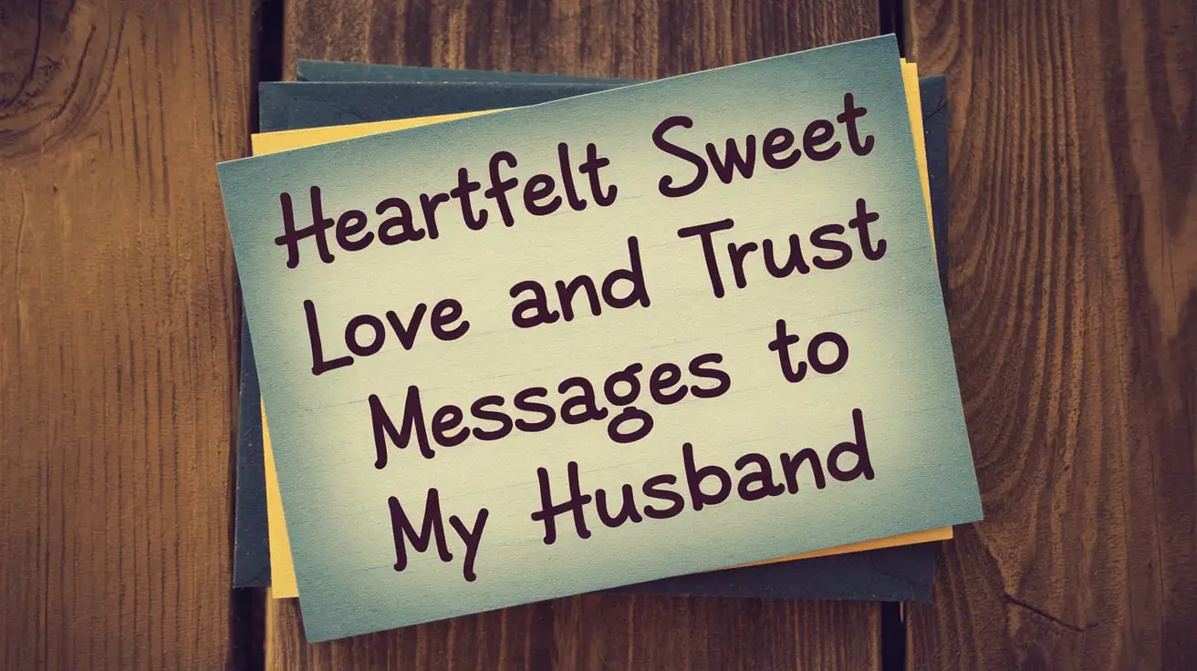 Heartfelt Sweet Love And Trust Messages To My Husband